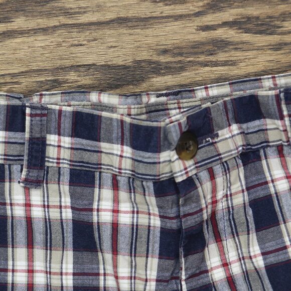 Haggar Mens Cotton Elastic Waist Casual Shorts Blue Red Plaid 42 - Picture 4 of 7
